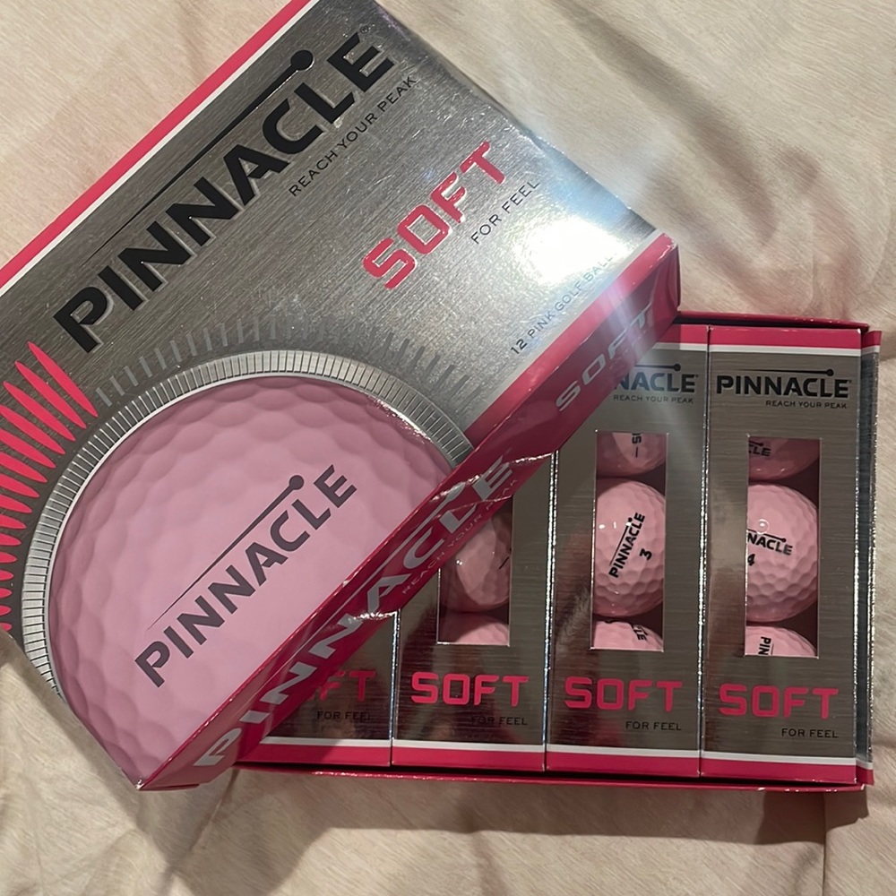 Soft light pink golf balls never used